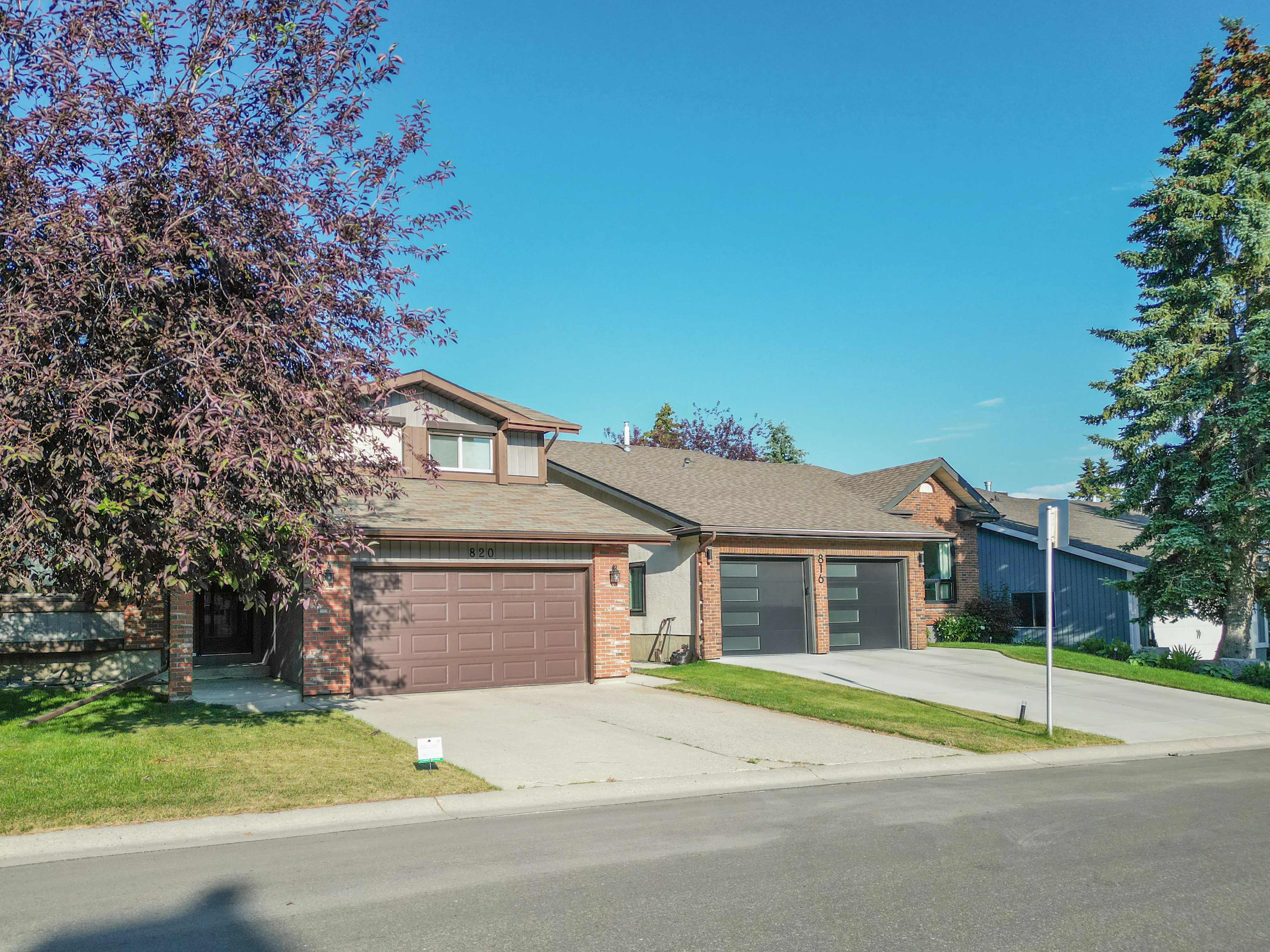 Split-level home with an attached double garage