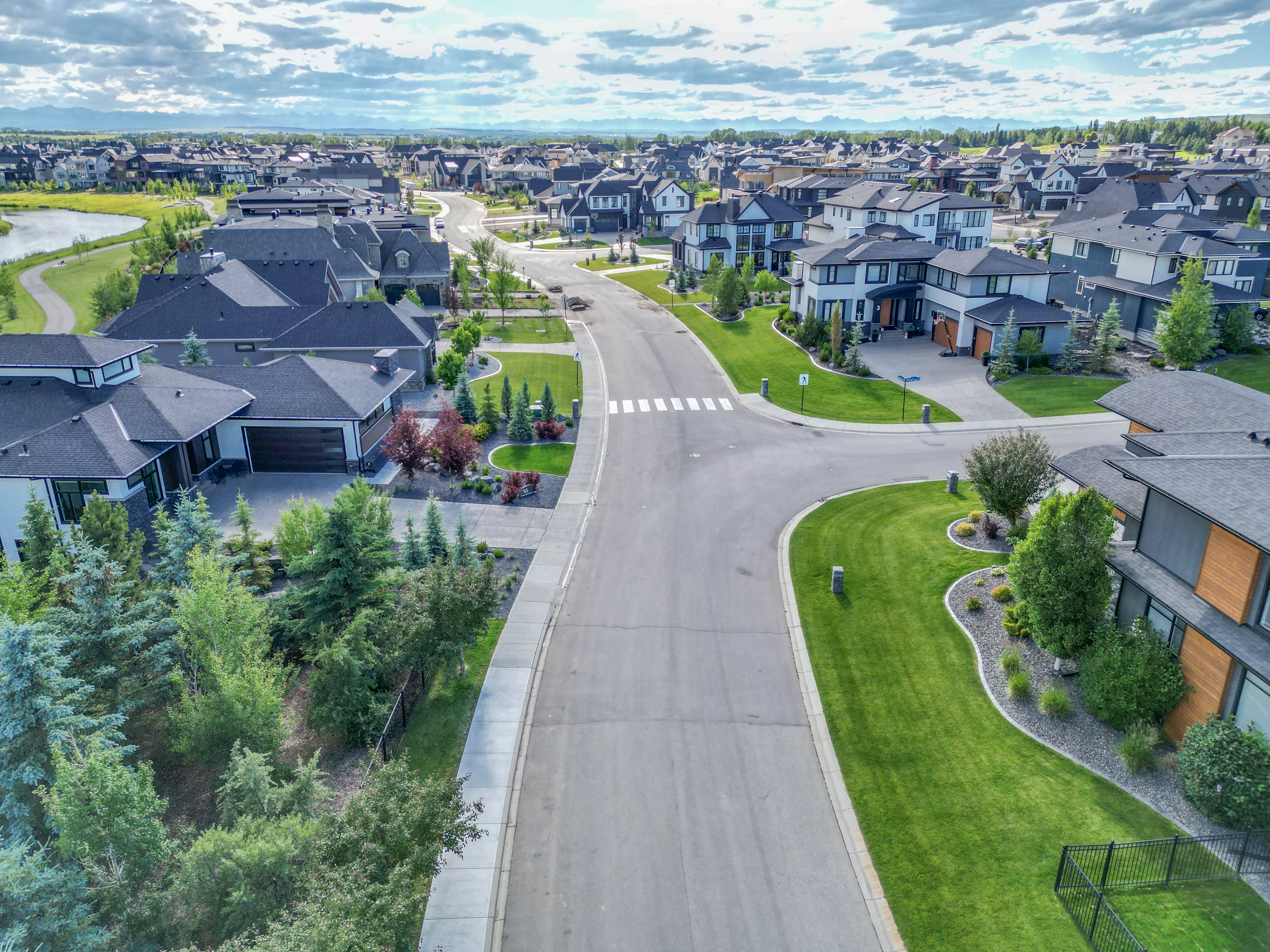 Street in Watermark at Bearspaw